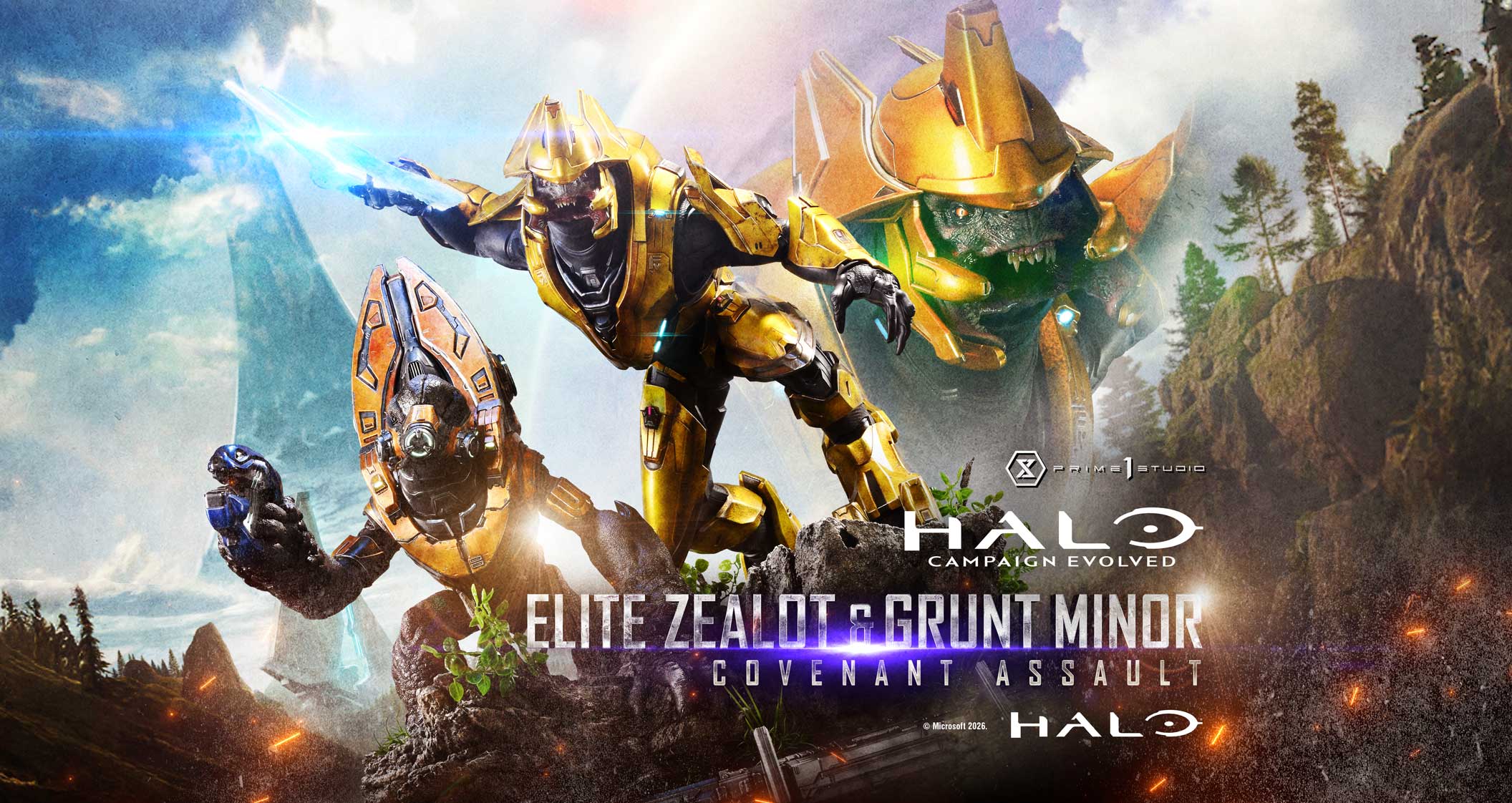 Ultimate Premium Masterline Halo: Campaign Evolved Elite Zealot & Grunt Minor: Covenant Assault Bonus Version