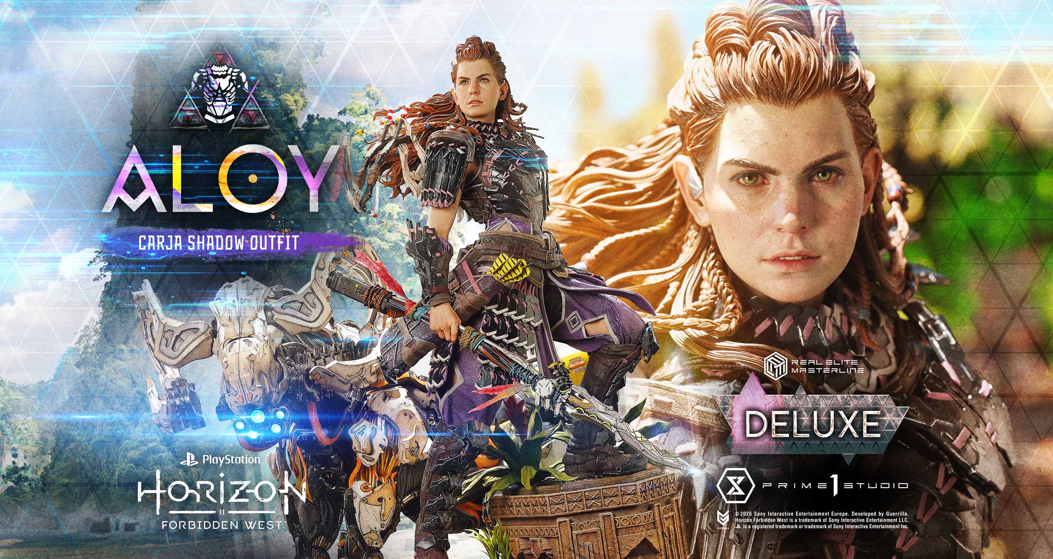 Real Elite Masterline Horizon Forbidden West Aloy Carja Shadow Outfit DX Bonus Version