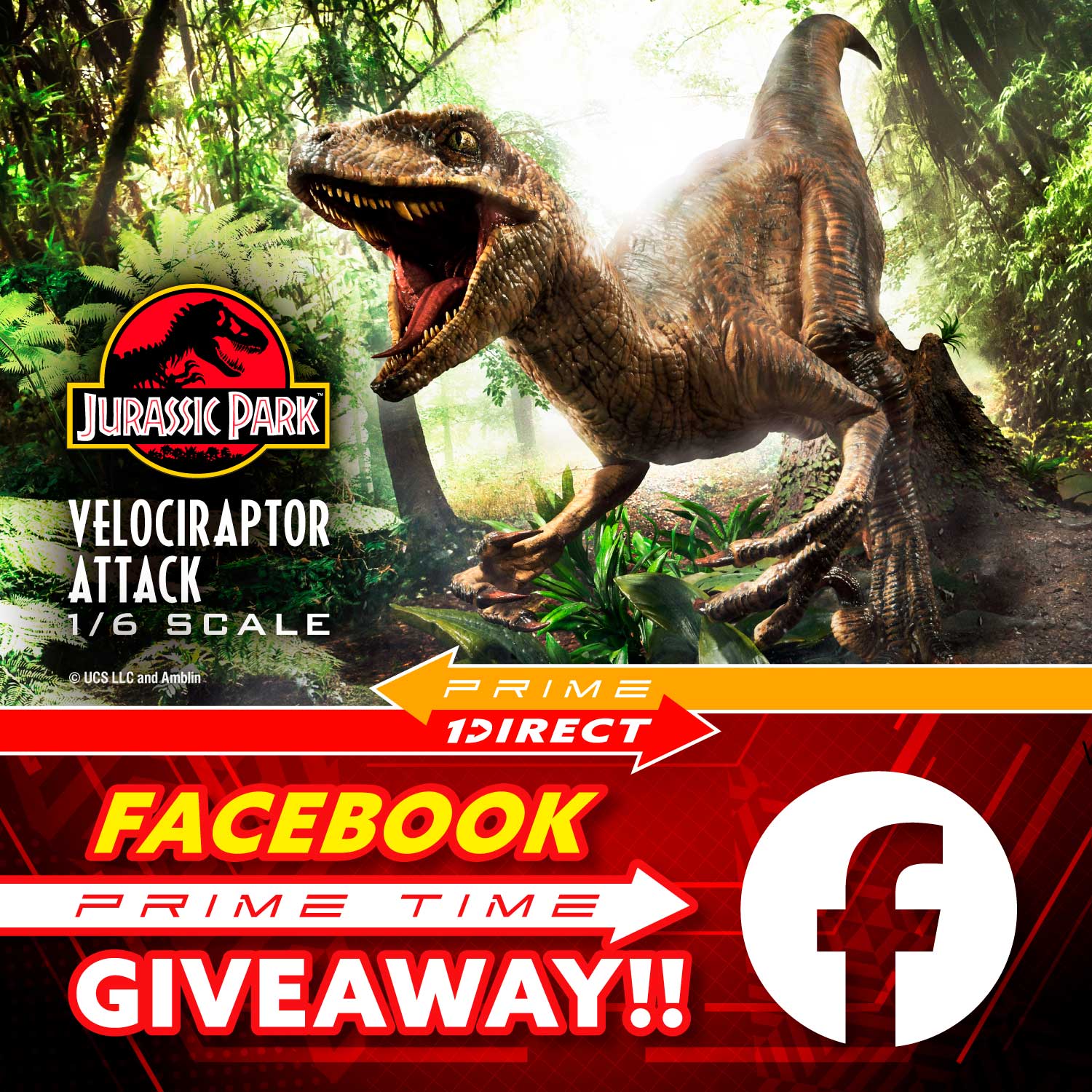 Facebook Giveaway Velociraptor Attack