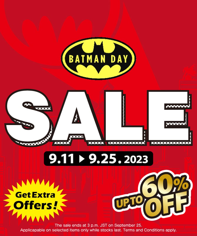 Up to 60% OFF & Special Coupons for DC Comics products in Commemoration of BATMAN DAY starting Sep 11th at 3 PM! 