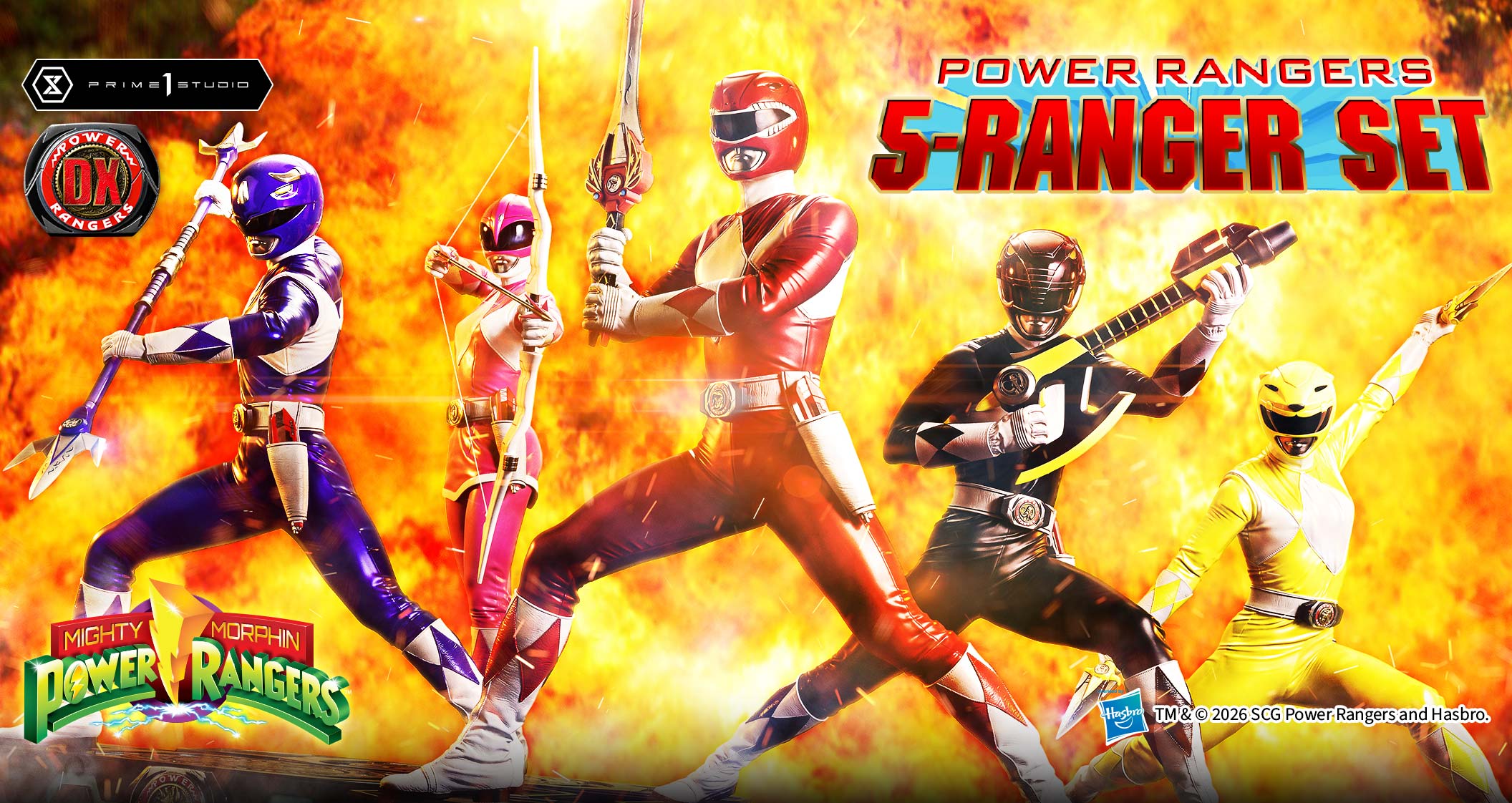 Premium Masterline Mighty Morphin Power Rangers Power Rangers 5-Ranger Set DX Bonus Version