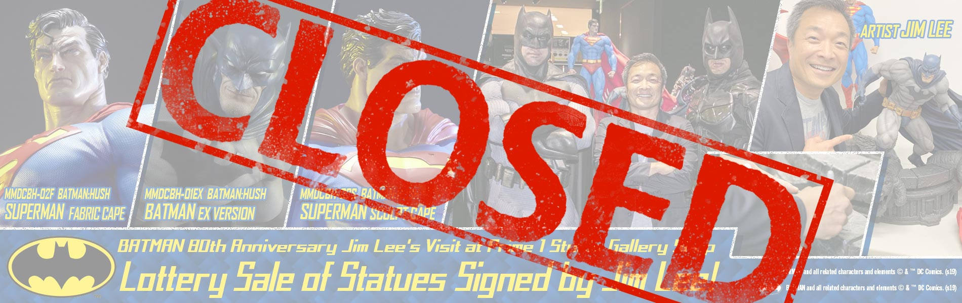Lottery Sale of Statues Signed by Jim Lee is CLOSED
