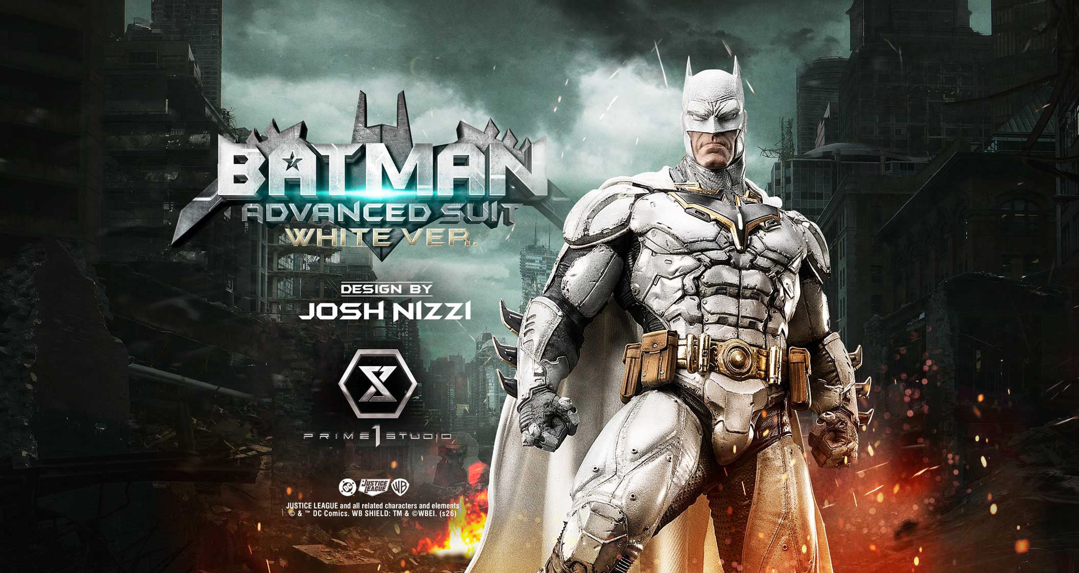 Ultimate Museum Masterline Justice League (Comics) Batman Advanced Suit White Ver. (Design By Josh Nizzi)