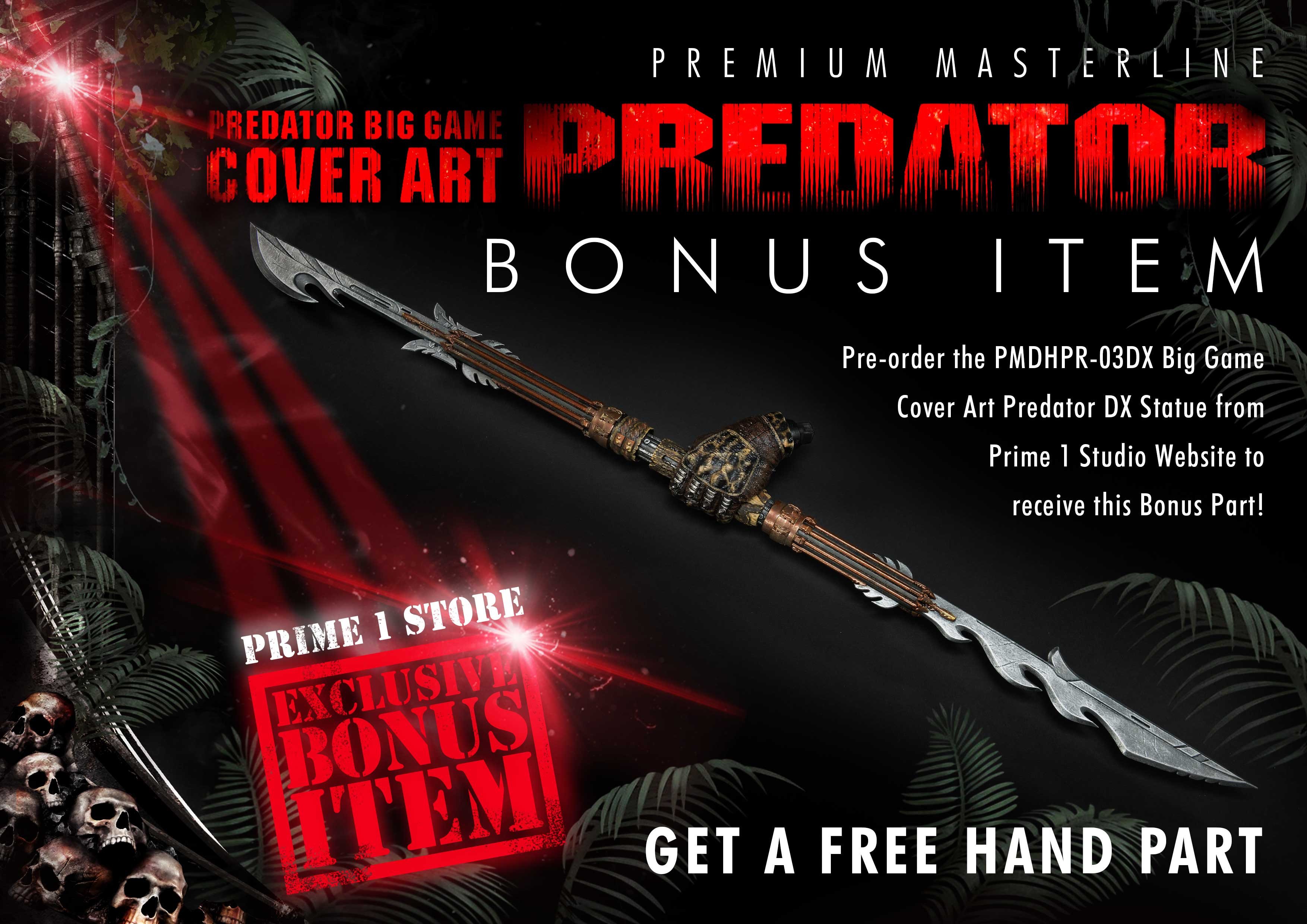 Additional left-hand holding the Combistick for PMDHPR-03DX: Big Game Cover Art Predator Deluxe Version