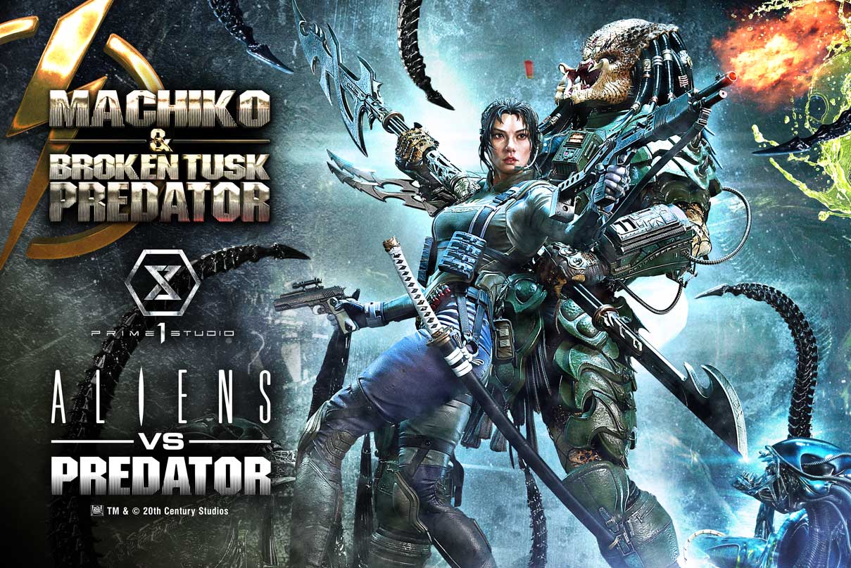 Ultimate Premium Masterline Aliens vs. Predator（Comic） Machiko & Broken Tusk Predator