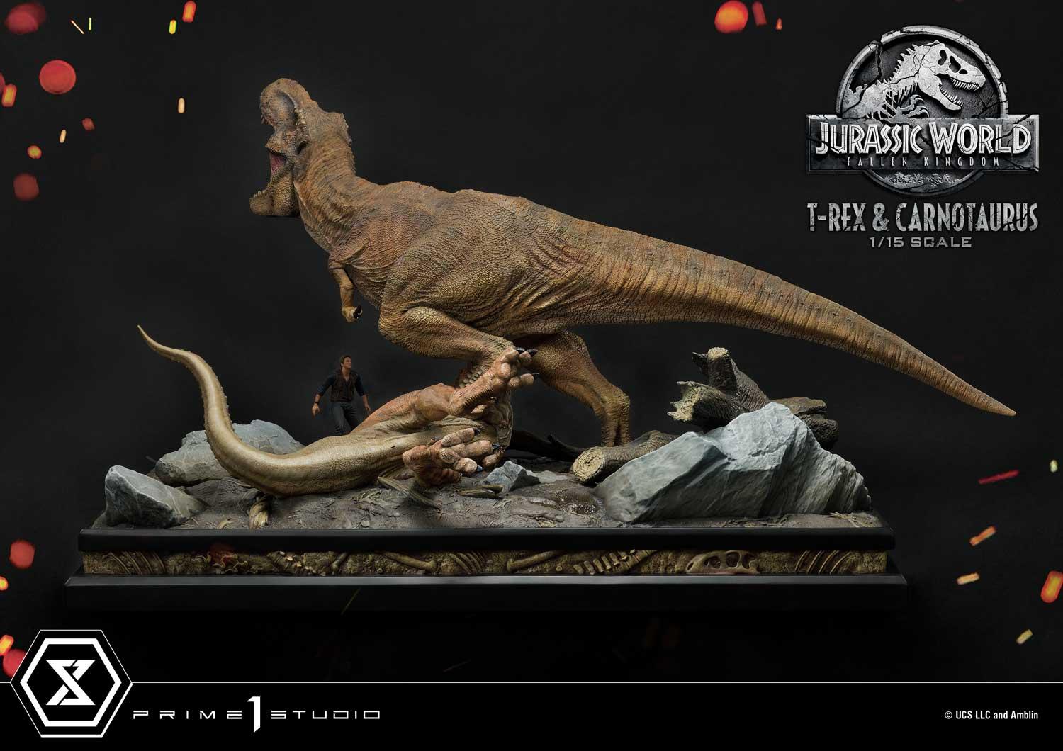 JURASSIC WORLD FALL KING. - Carnotaurus - Statuette '16x33x14cm' :  : Figurine Prime 1 Studio Jurassic Park