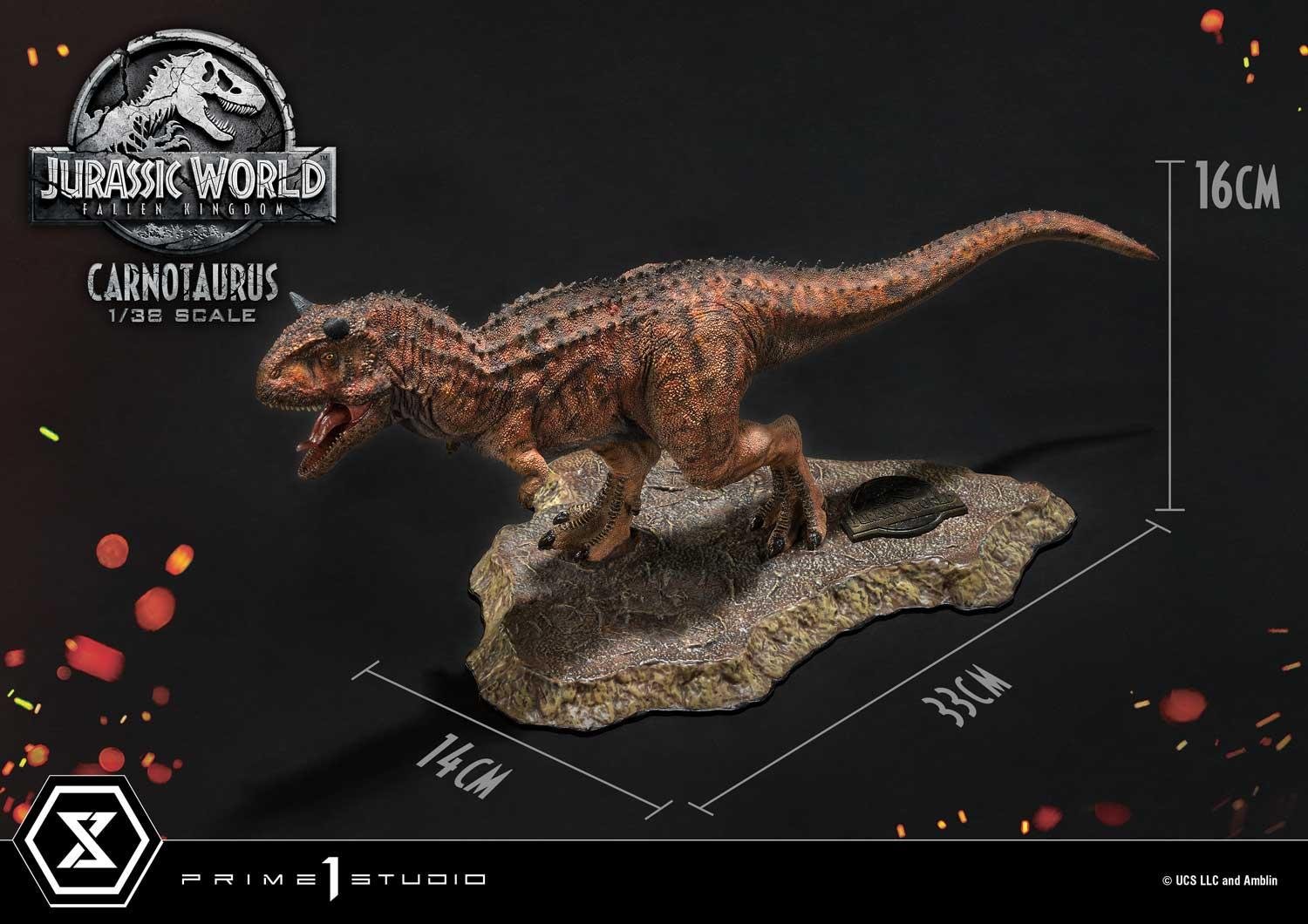 JURASSIC WORLD FALL KING. - Carnotaurus - Statuette '16x33x14cm' :  : Figurine Prime 1 Studio Jurassic Park