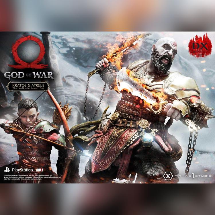 God of War Ragnarok Kratos + Atreus Statue Figure Set Official Sony Modern Icons