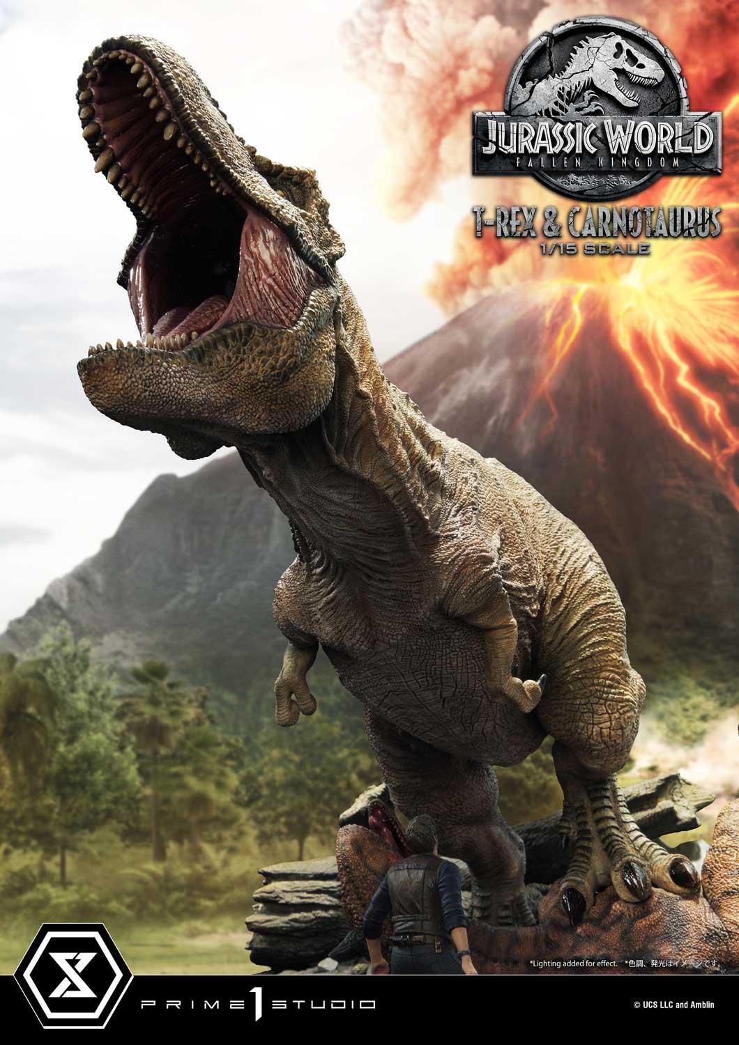 Jurassic World: Fallen Kingdom - T-Rex and Carnotaurus 1:15 Scale Statue -  Prime 1 Studio 