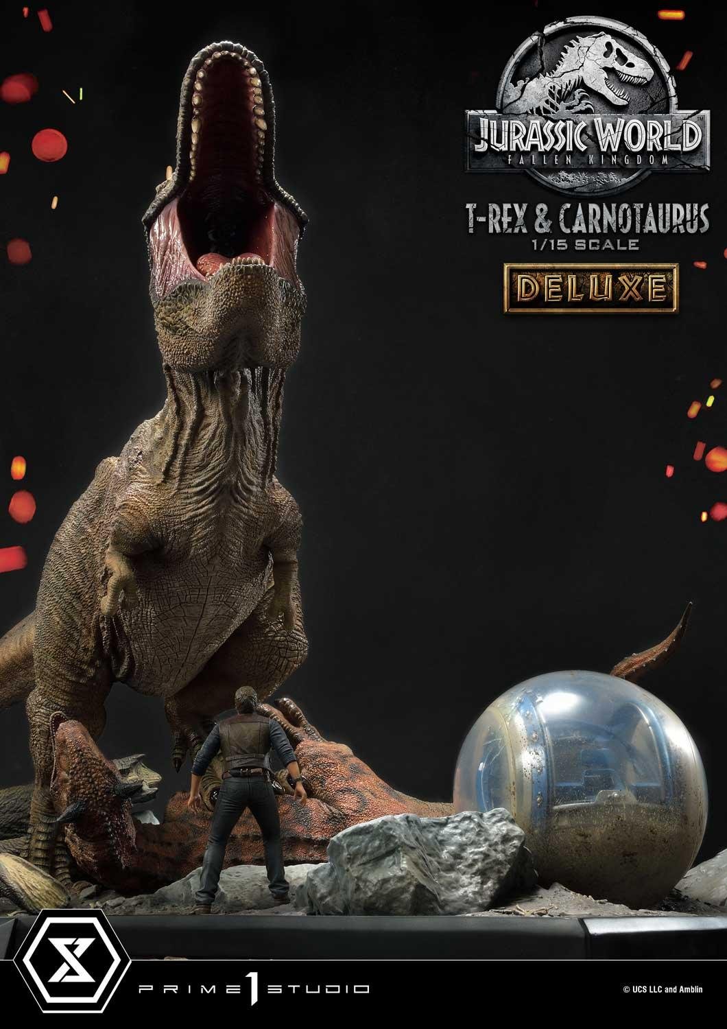 JURASSIC WORLD FALL KING. - Carnotaurus - Statuette '16x33x14cm' :  : Figurine Prime 1 Studio Jurassic Park