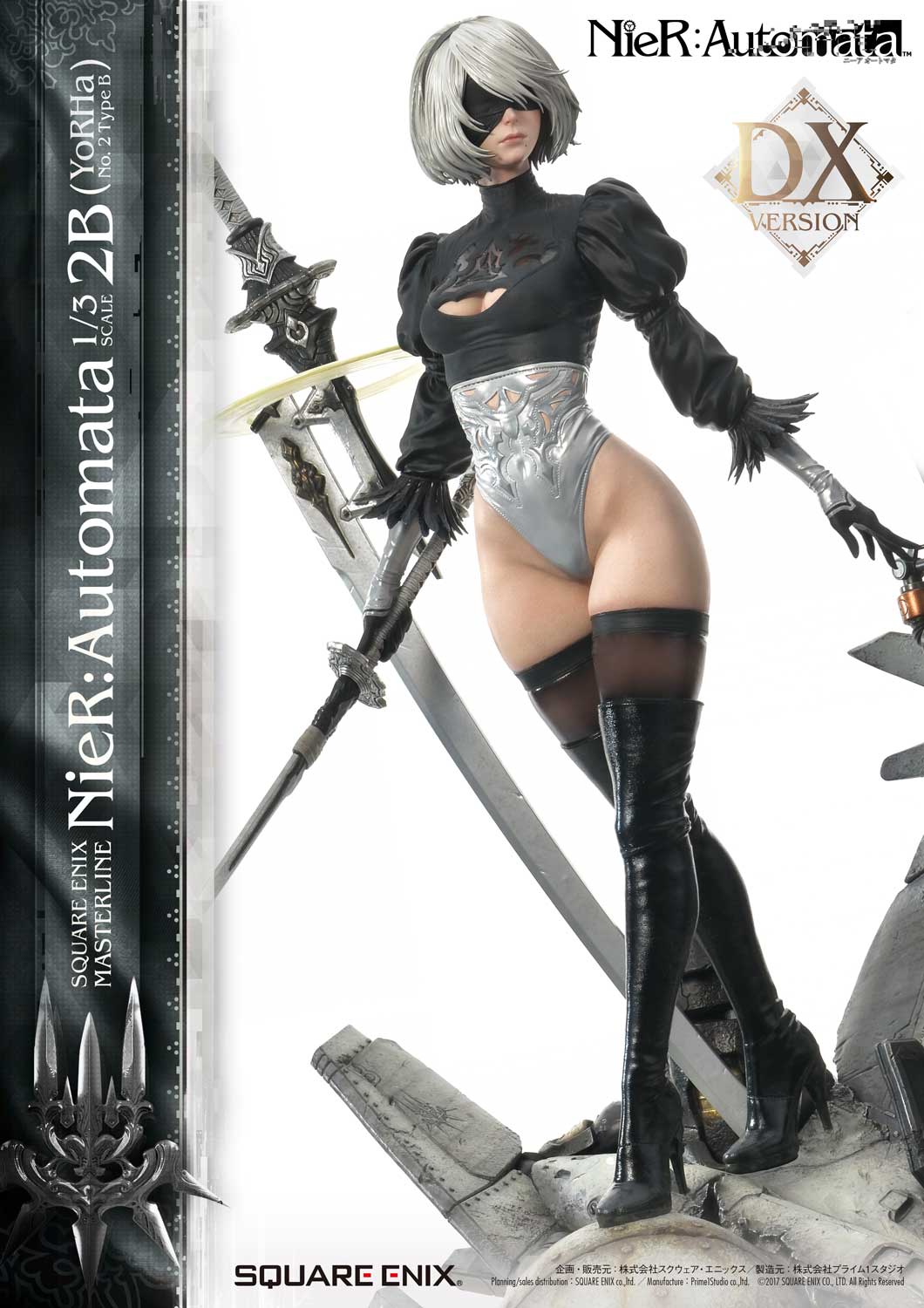 Square Enix Announces New FORM-ISM Figure Line; Opens Pre-Orders For NieR:Automata  2B Figures Where Her Eyes Are Either Covered Or Visible - Noisy Pixel