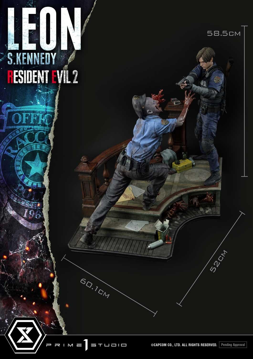 Statue Leon S. Kennedy - Resident Evil 2 Remake - 30 Cm - R.P.D - NEUVE
