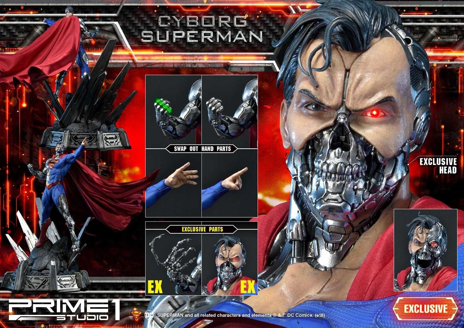 DCユニバース　サイボーグスーパーマン&モングル&エラディケーター　マテル DCユニバース サイボーグスーパーマン&モングル&エラ
