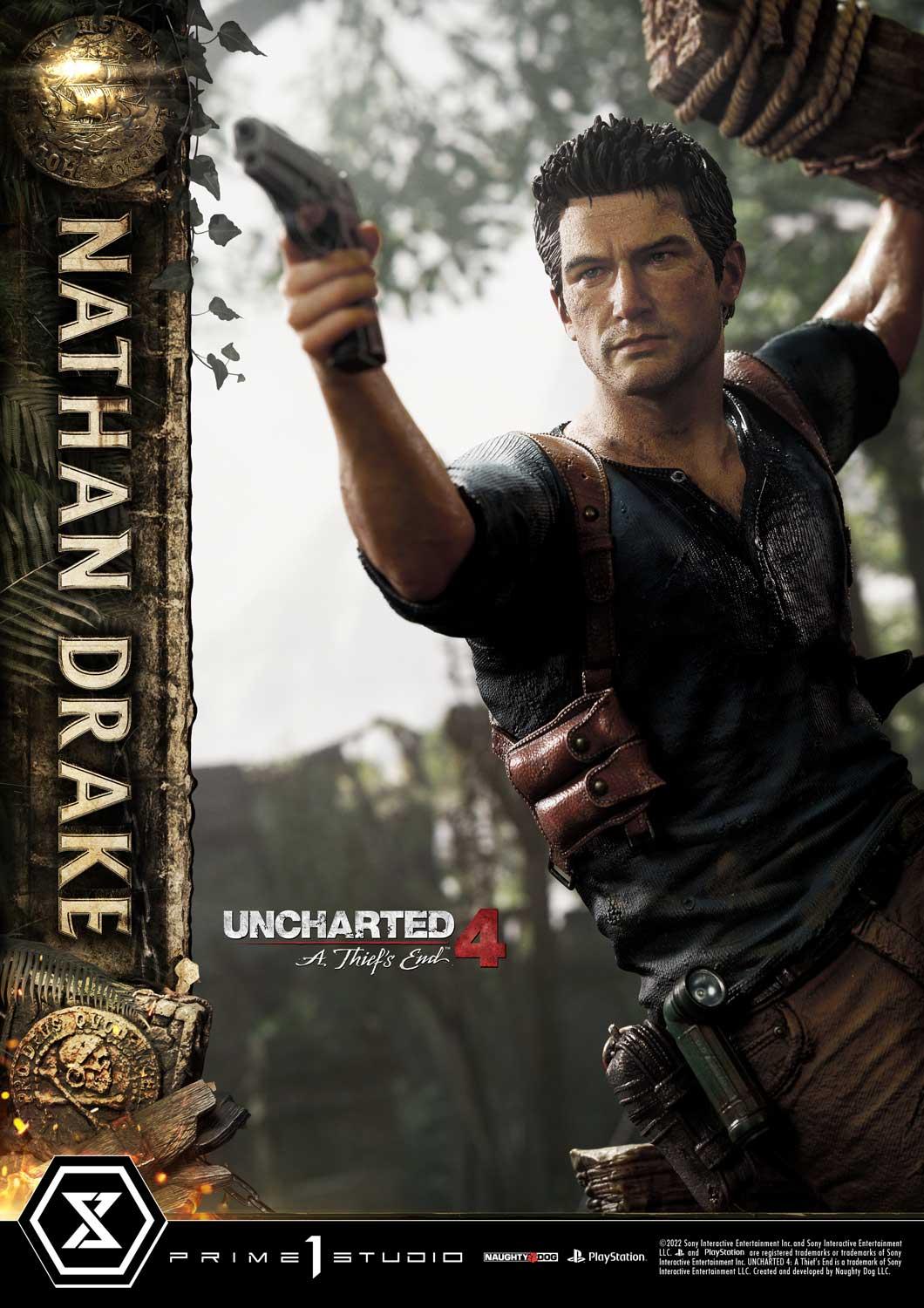 1/4 Quarter Scale Statue: Nathan Drake Deluxe Bonus Version Uncharted 4 A  Thief's End Ultimate Premium Masterline 1/4 Statue by Prime 1 Studio