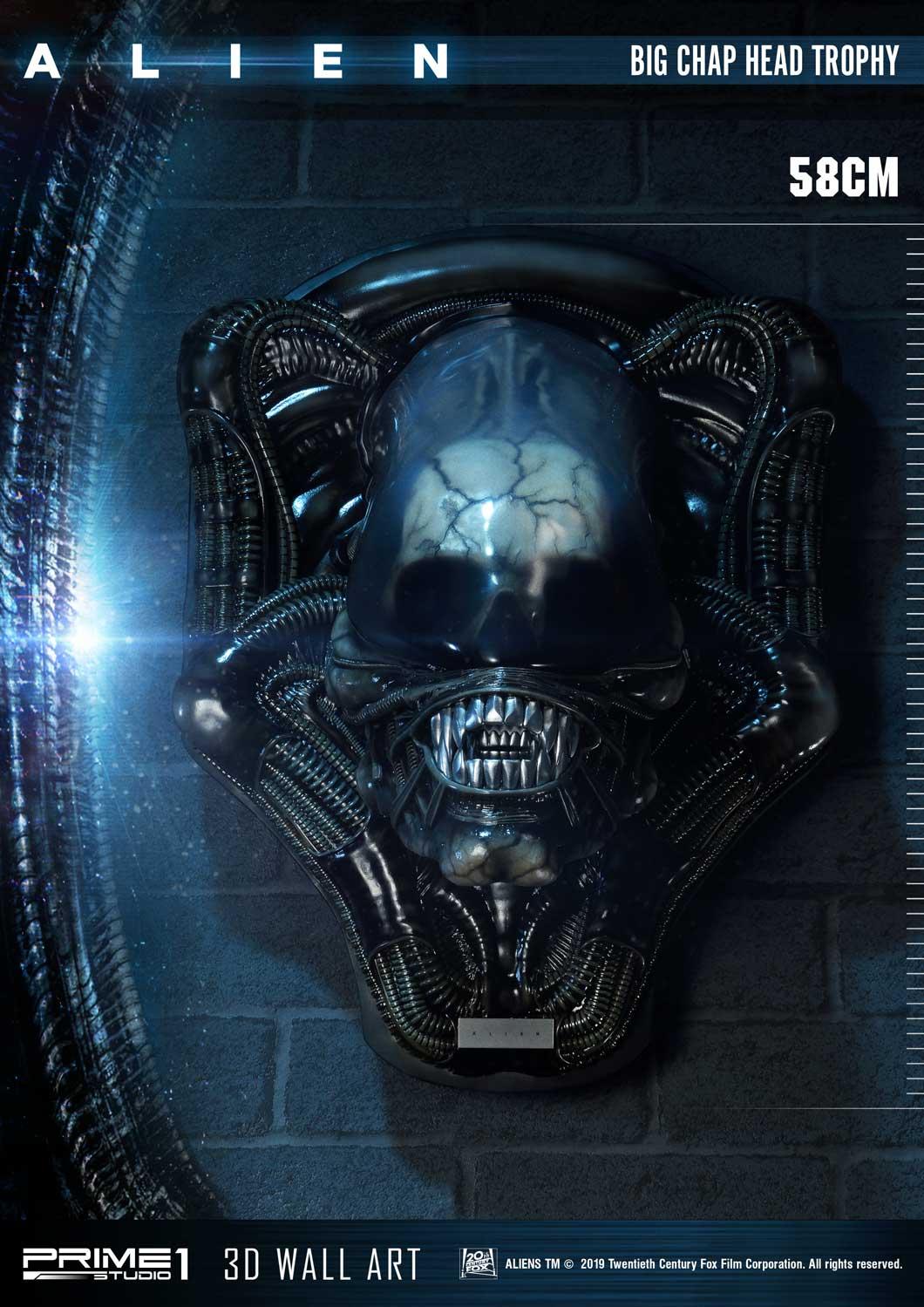 玩具模型】PRIME 1 STUDIO ALIEN BIG CHAP HEAD TROPHY 3D WALL