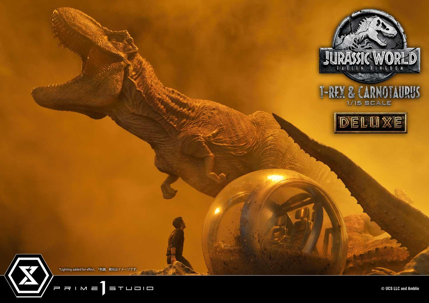 Jurassic World: Fallen Kingdom - T-Rex and Carnotaurus 1:15 Scale Statue -  Prime 1 Studio 
