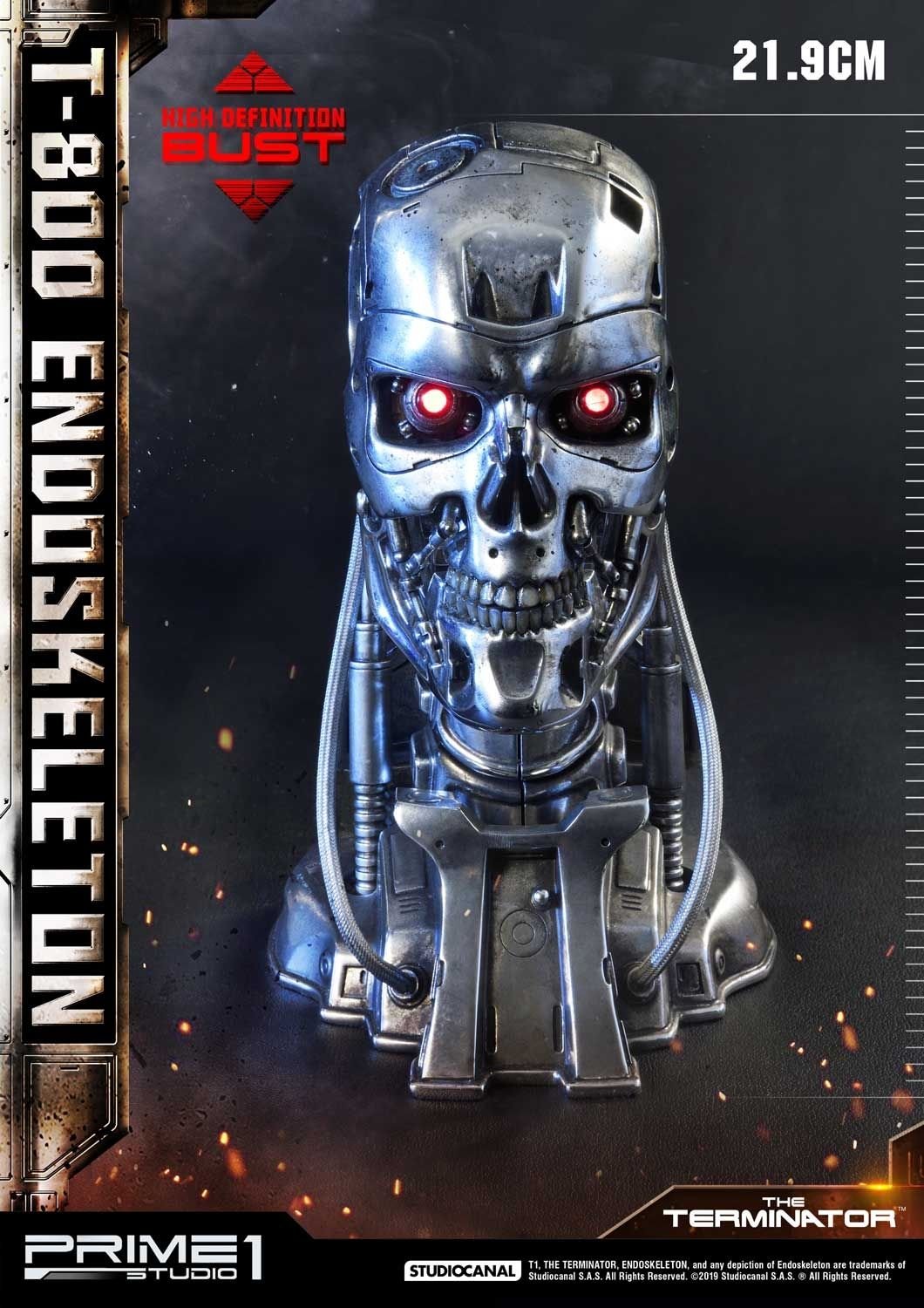 High Definition Bust The Terminator (Film) T-800 Endoskeleton Head