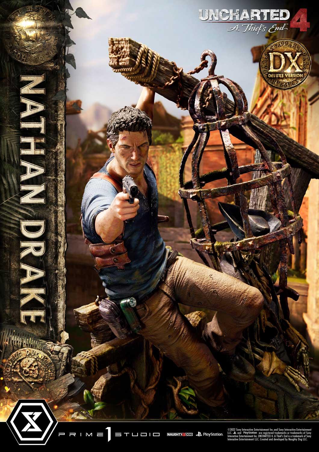 1/4 Quarter Scale Statue: Nathan Drake Deluxe Bonus Version Uncharted 4 A  Thief's End Ultimate Premium Masterline 1/4 Statue by Prime 1 Studio